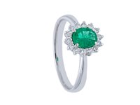 Anello Babila Milano Donna Colore in Oro bianco Smeraldo 0.56 Ct 229808 - 229808